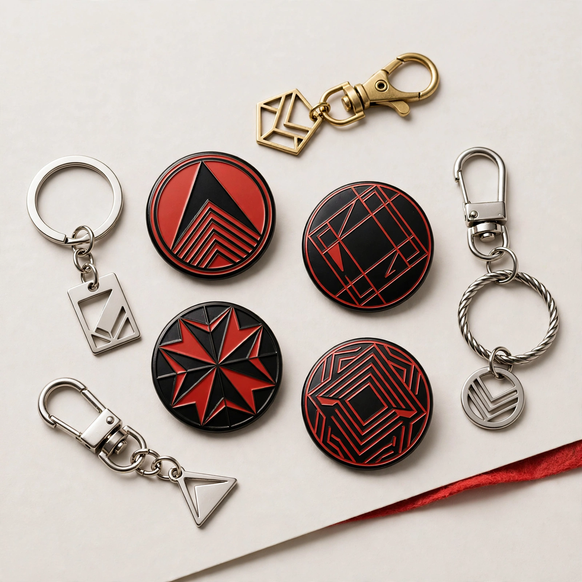 Custom Metal Keychains & Button Badges